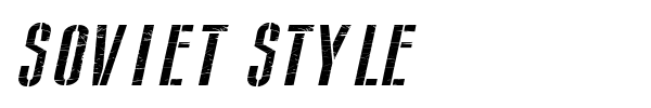 Soviet Style font preview